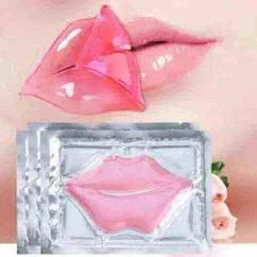Skintastic Cosmeceuticals collagen lip care mask for soft and hydrated lips with rose background