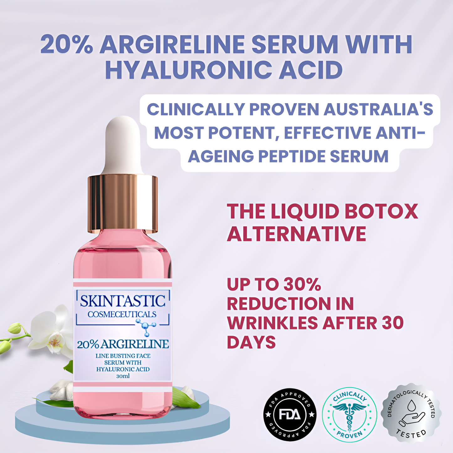 20% Argireline with Hyaluronic Acid Anti Wrinkle Serum 30ml