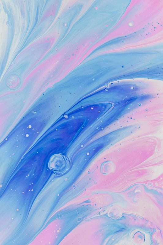 Abstract image representing the importance of sunscreen for skincare through calming colors