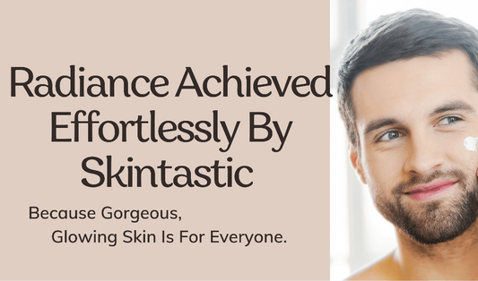 Man applying skin care with Skintastic products, highlighting best anti-aging serums Australia