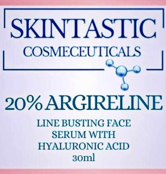 Skintastic medical grade skincare serum with 20 percent Argireline and hyaluronic acid for youthful skin