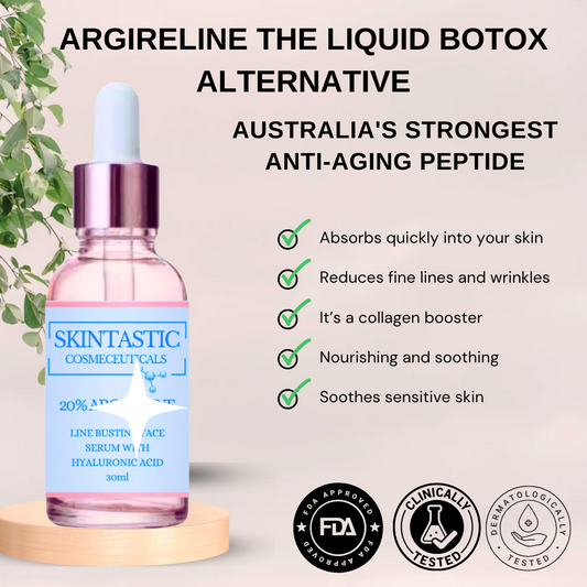 20% Argireline Line Busting Face Serum With Hyaluronic Acid 30ml