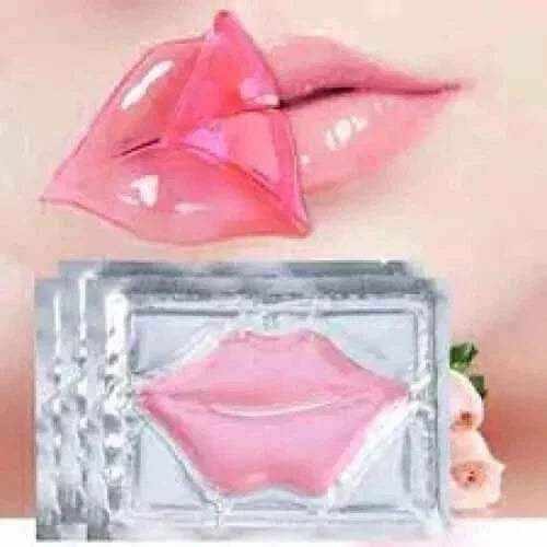Skintastic Cosmeceuticals collagen lip care mask for soft and hydrated lips with rose background