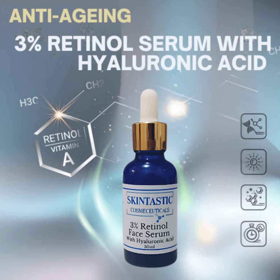 Skintastic 3% Retinol Face Serum with Hyaluronic Acid for anti-aging in Australia