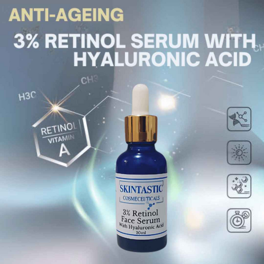 Skintastic 3% Retinol Face Serum with Hyaluronic Acid for anti-aging in Australia
