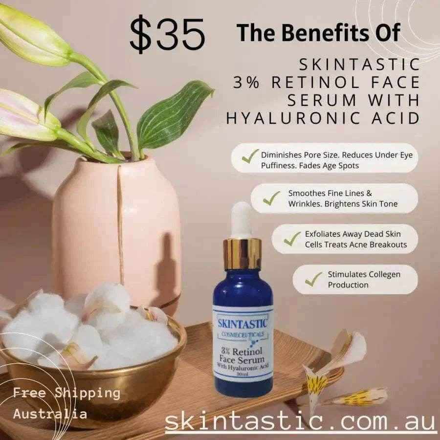 Skintastic  Retinol Face Serum with Hyaluronic Acid anti-aging in Australia