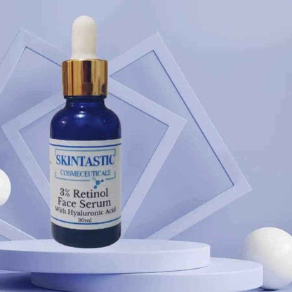 Skintastic Cosmeceuticals retinol serum anti-aging 3 percent face serum with hyaluronic acid